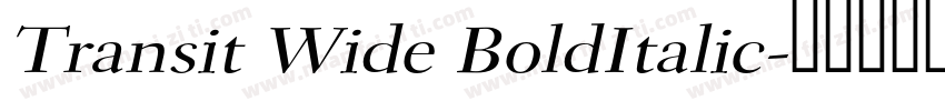 Transit Wide BoldItalic字体转换